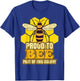 Proud To Bee Part Of This Colony | Honeycomb Bee Swarm T-Shirt - T-Shirt | Royal