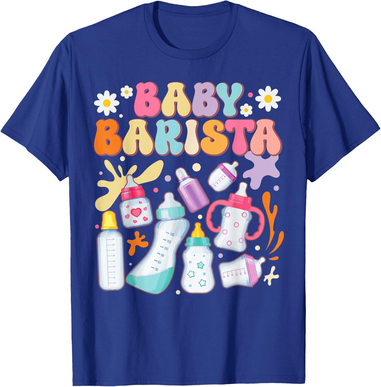 Funny Baby Barista: Milk Bottle NICU Nurse T-Shirt - T-Shirt | Royal