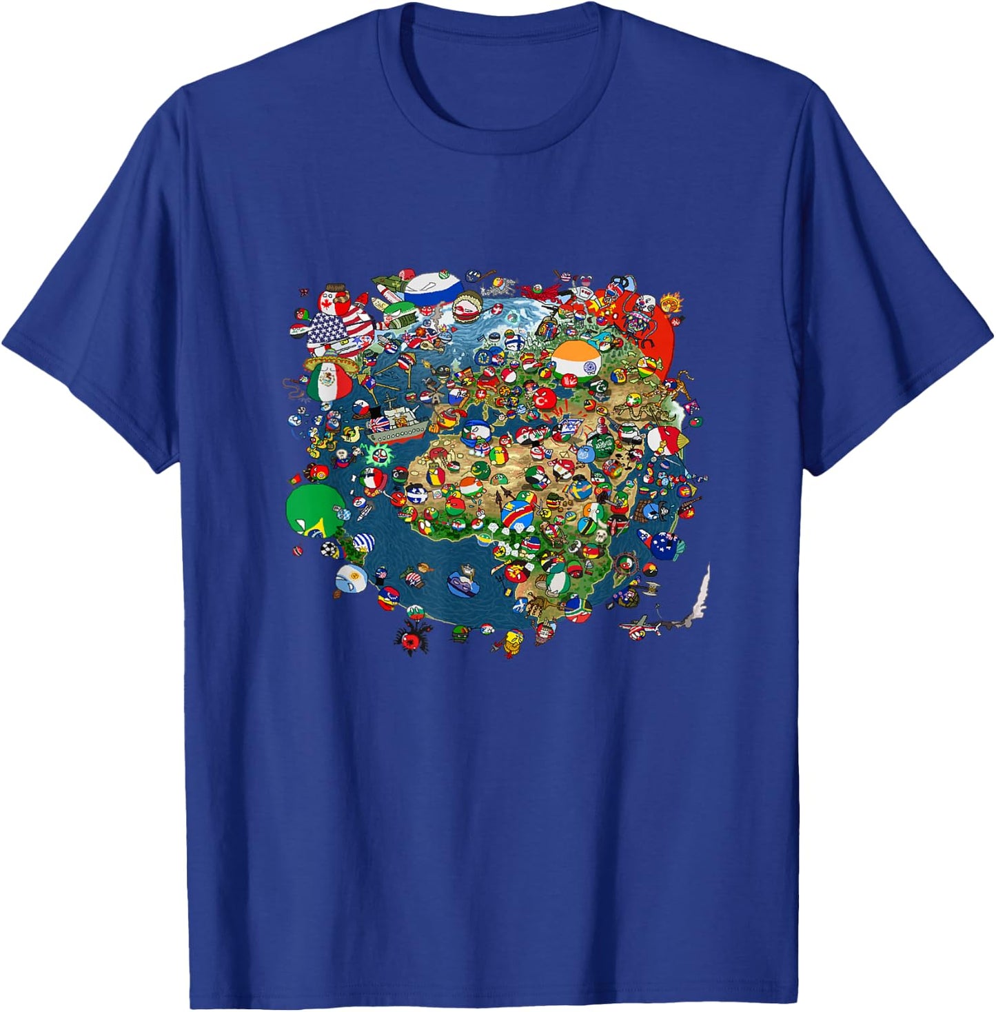Polandball World , black T-Shirt - T-Shirt | Royal