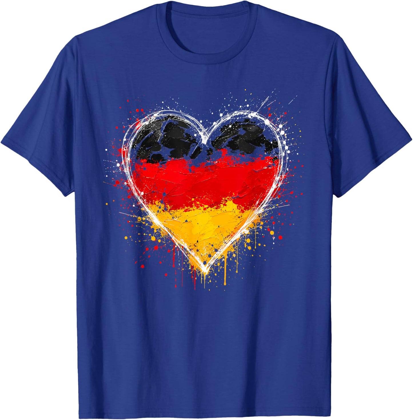 Deutschland Flagge Herz T-Shirt - T-Shirt | Royal