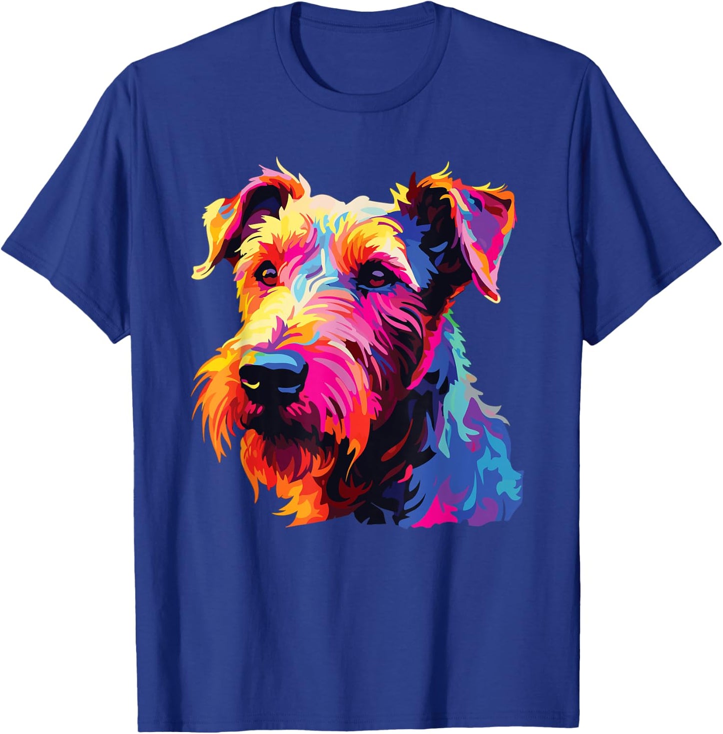 Watercolor Colorful Irish Terrier Dog Men Women Kids T-Shirt - T-Shirt | Royal