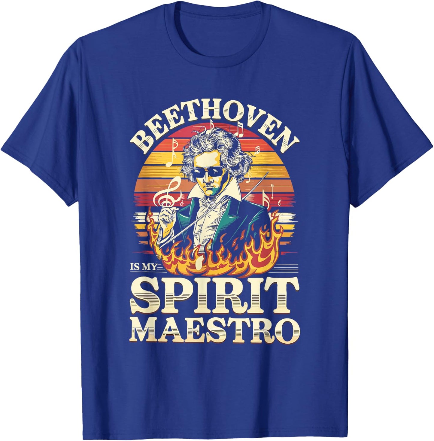 Ludwig Van Beethoven Spirit Maestro, Funny Classical Music T-Shirt - T-Shirt | Royal