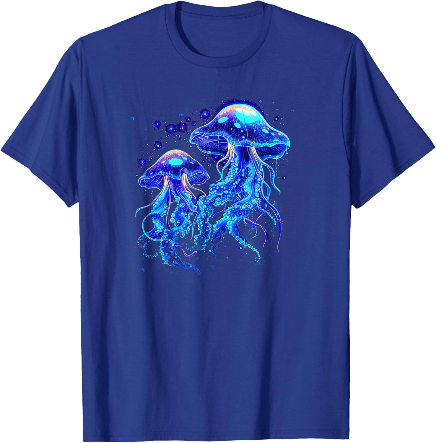 Bioluminescent Luminous Jellyfish , black T-Shirt - T-Shirt | Royal