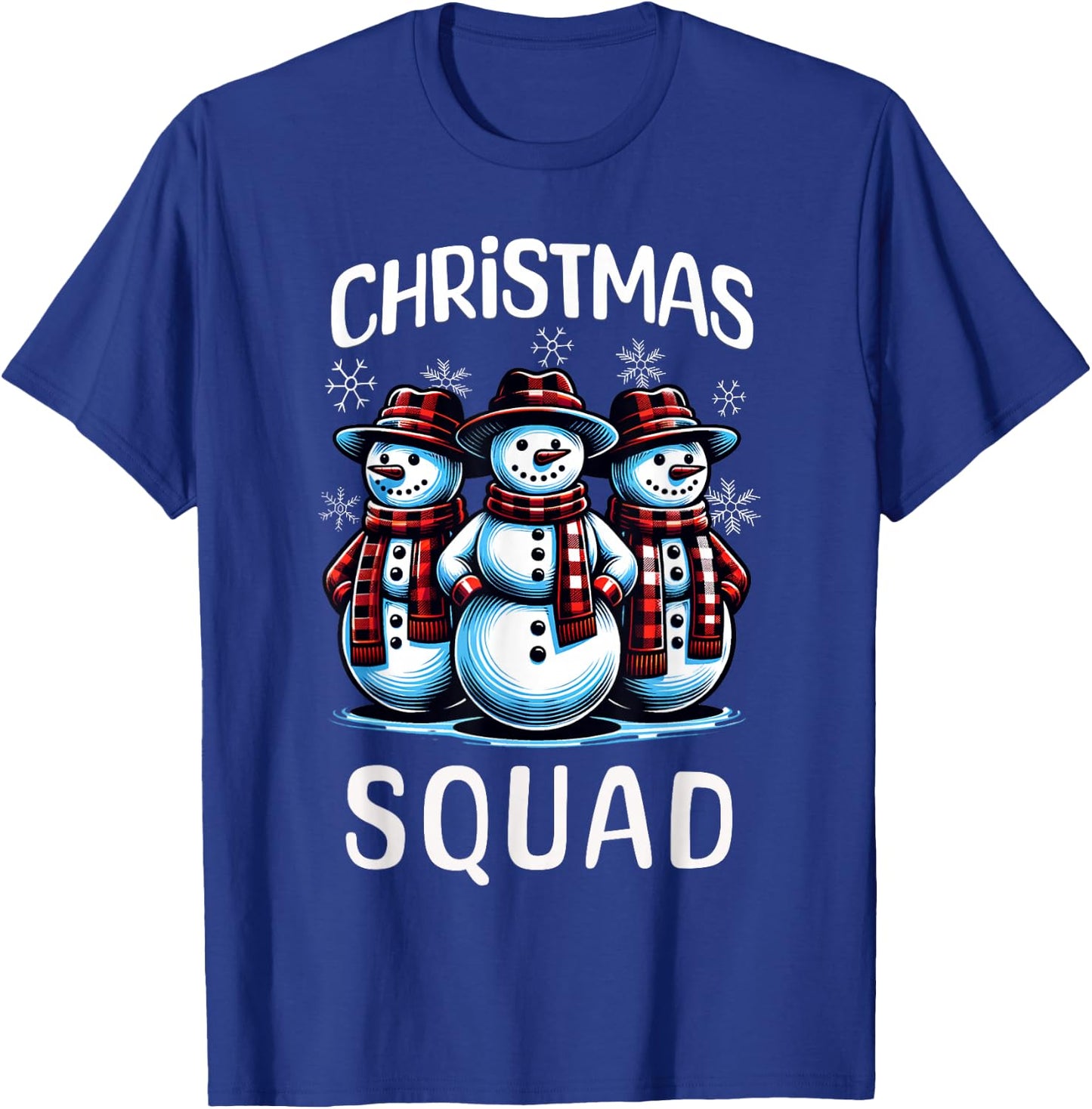 Snowman Family Group Matching Christmas Squad T-Shirt - T-Shirt | Royal