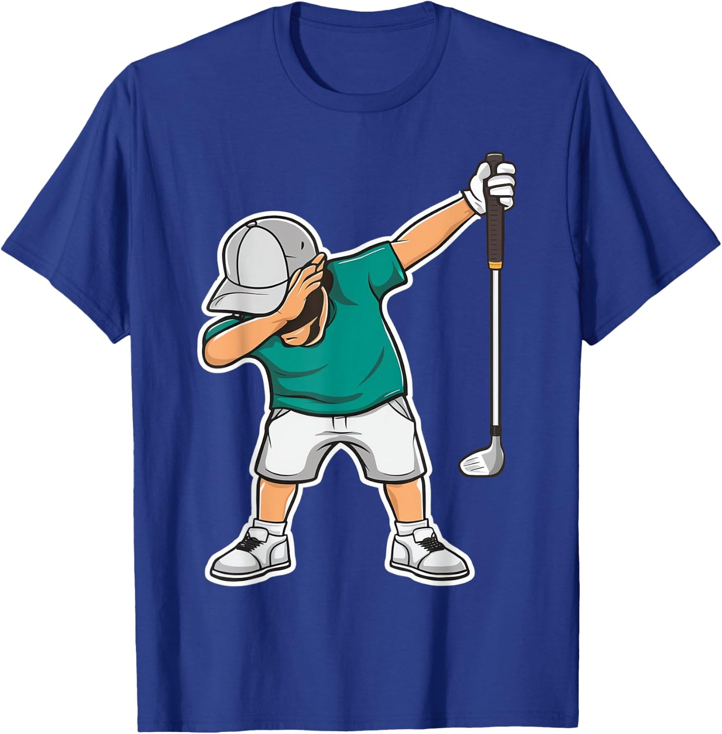 Dabbing Golf Player Golfer Golf Funny Kids Boys Dab Dance , Black, S T-Shirt - T-Shirt | Royal
