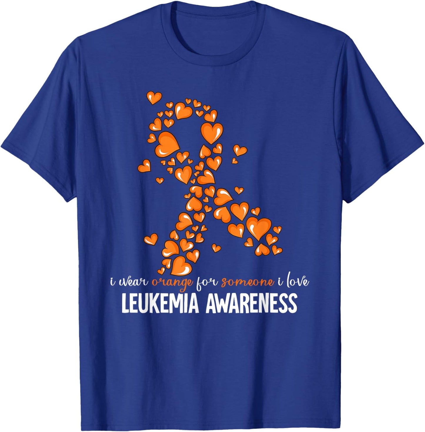 Leukemia Cancer Awareness - Leukemia Cancer Awareness - -Adults - Black - Small - Short Sleeve - - Modern - Polyester 100% T-Shirt - T-Shirt | Royal