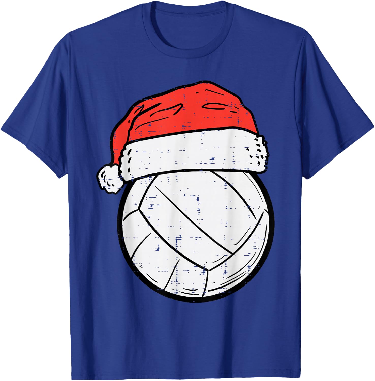 Volleyball Santa Hat Sports Christmas Xmas T-Shirt - T-Shirt | Royal