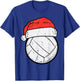 Volleyball Santa Hat Sports Christmas Xmas T-Shirt - T-Shirt | Royal