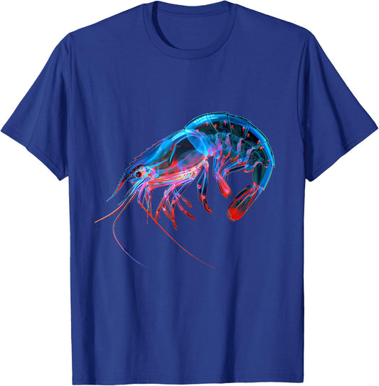 Shrimp Ocean Sea Animal Marine Mammal Motif Sea Ocean Shrimp T-Shirt - T-Shirt | Royal