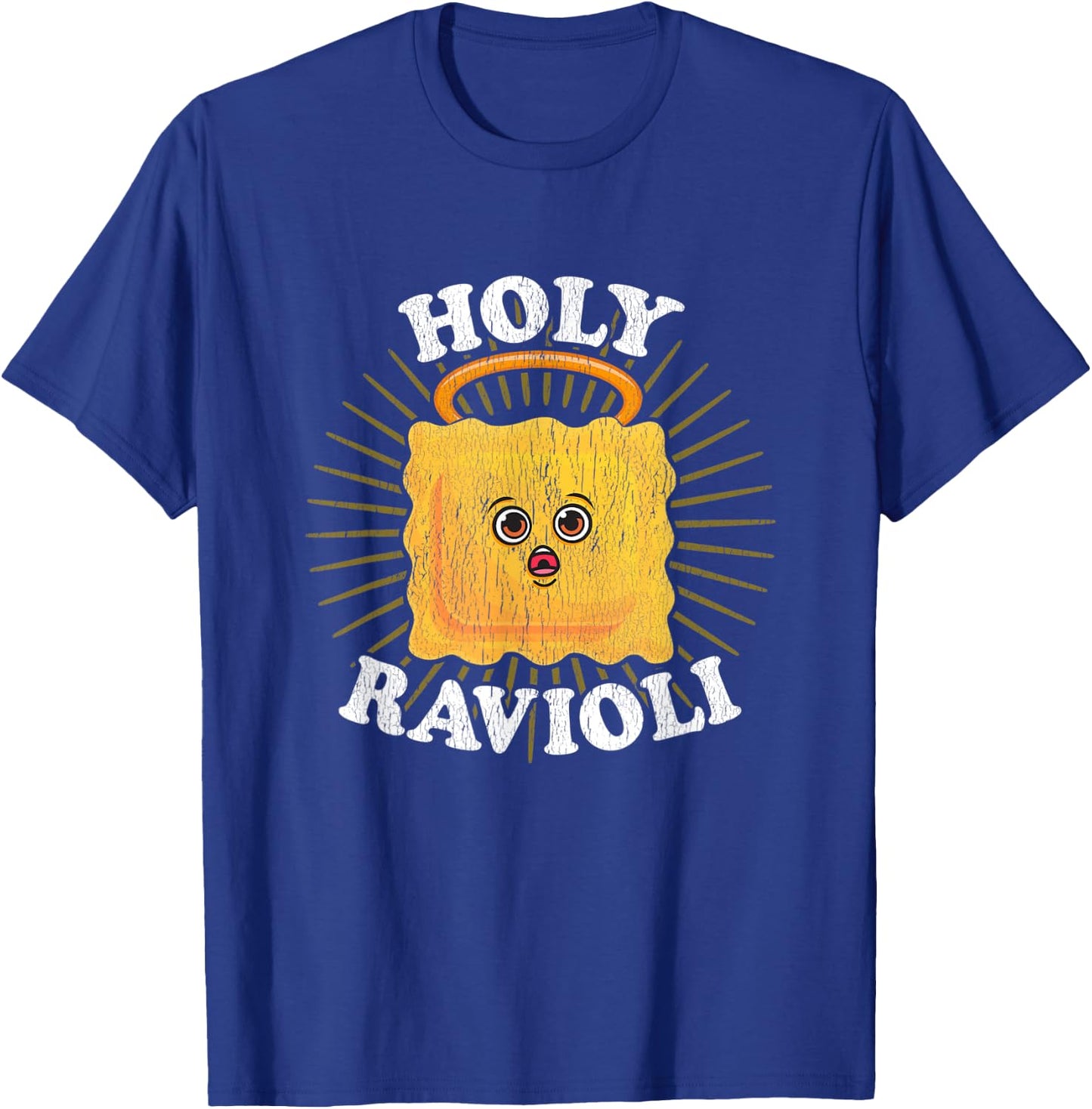 Holy Ravioli Pun Funny Kawaii Italian Food Illustration T-Shirt - T-Shirt | Royal