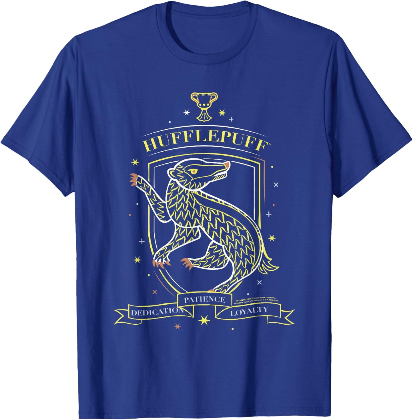 Harry Potter Hand Drawn Hufflepuff Shield T-Shirt - T-Shirt | Royal