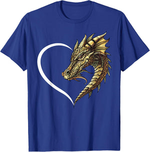 Dragon Shirts Girls Kids Heart Cute Dragon T-Shirt - T-Shirt | Royal