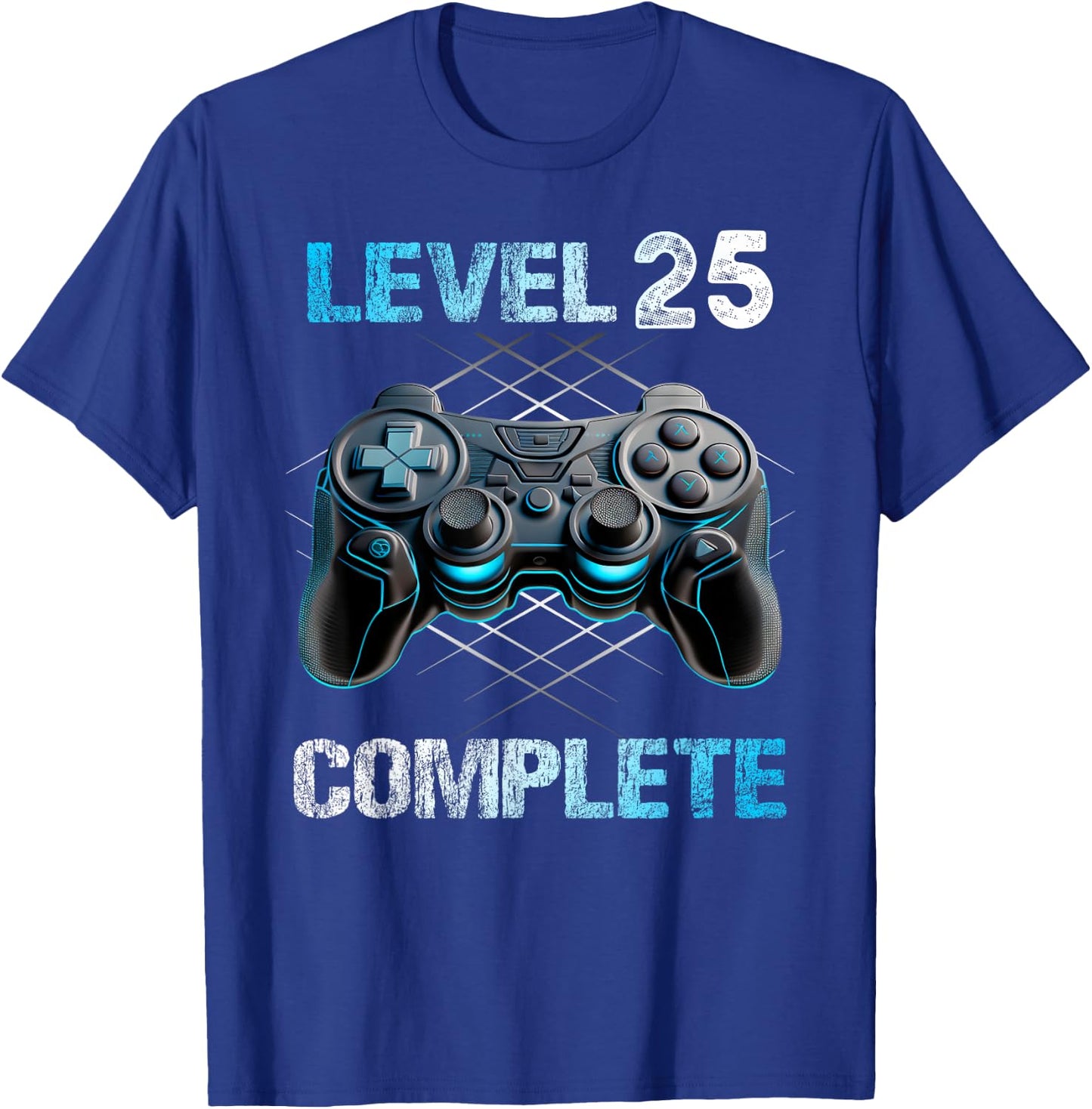 Level 25 Complete Gamer Mann 25. Geburtstag freigeschaltet T-Shirt - T-Shirt | Royal