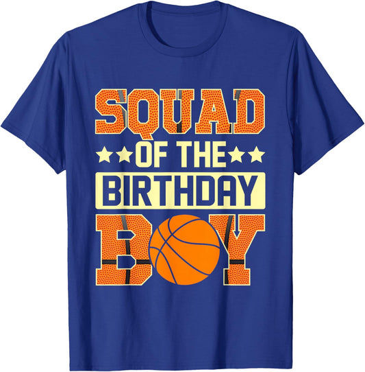 Squad Of The Birthday Boy Basketball Baller Kids T-Shirt - T-Shirt | Royal