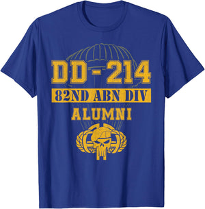 DD214 Alumni 82nd Airborne Veteran Retirement Shirts T-Shirt - T-Shirt | Royal