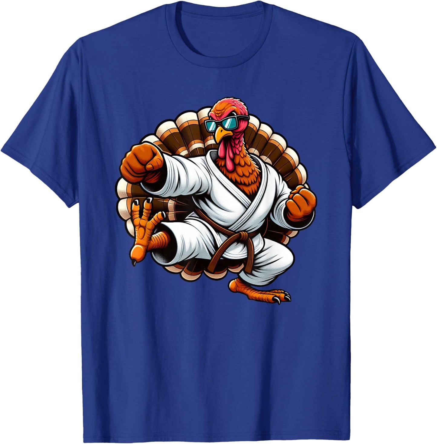 Funny Turkey Thanksgiving Karate Judo Martial Arts Kids T-Shirt - T-Shirt | Royal