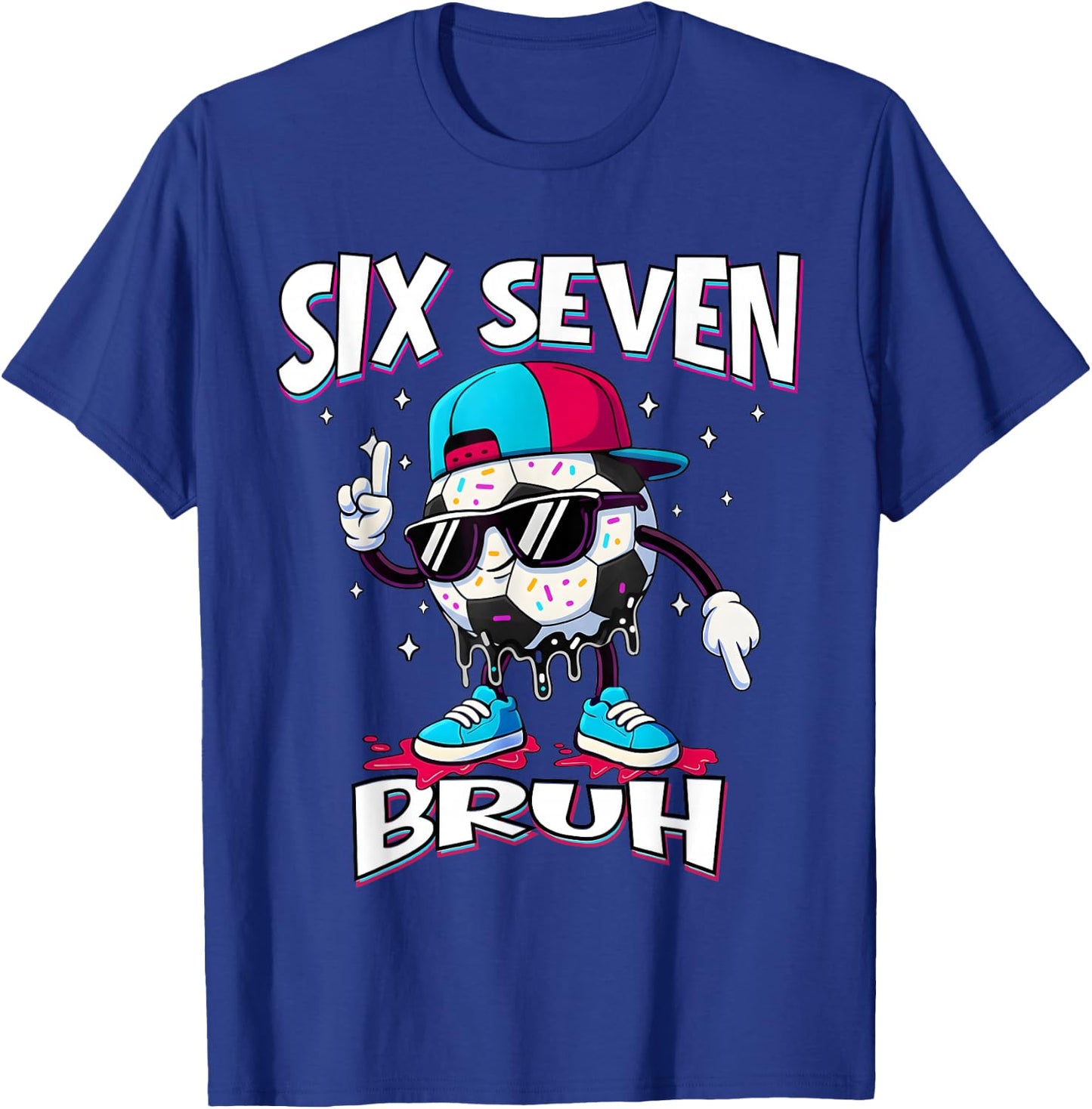 Fußball 67 Meme Six Seven Fußball 67 Jungen Mädchen T-Shirt - T-Shirt | Royal