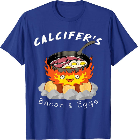 Food lover, Calcifer's bacon and egg Cook T-Shirt - T-Shirt | Royal