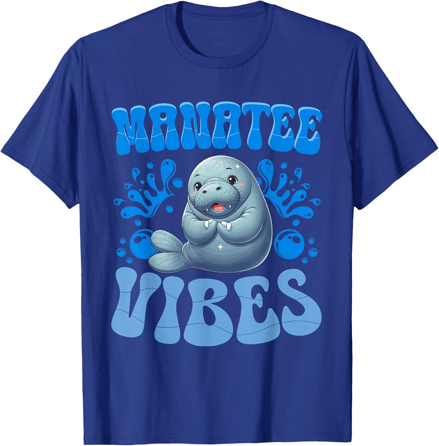 Cute Ocean Animal Manatees Lover Manatee Vibes T-Shirt - T-Shirt | Royal