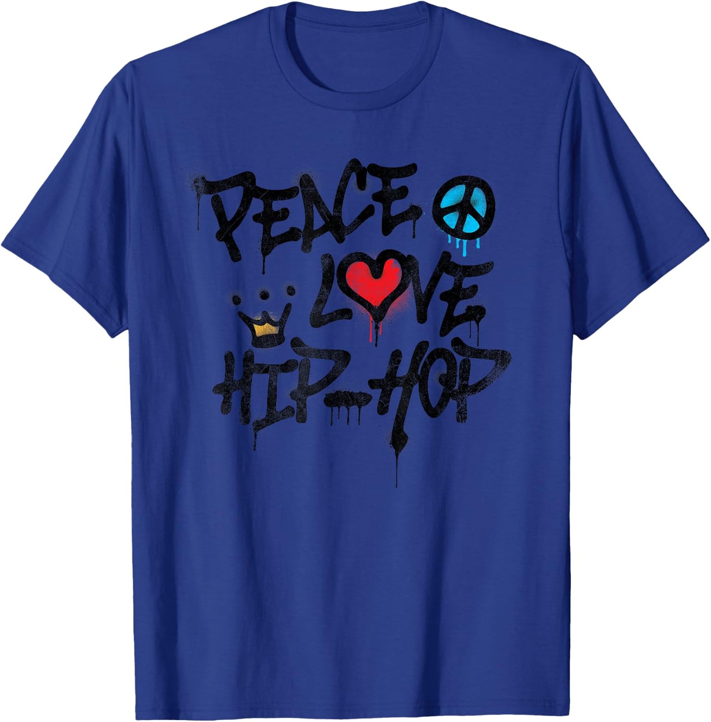 Peace Love Hip Hop Dancing T-Shirt - T-Shirt | Royal
