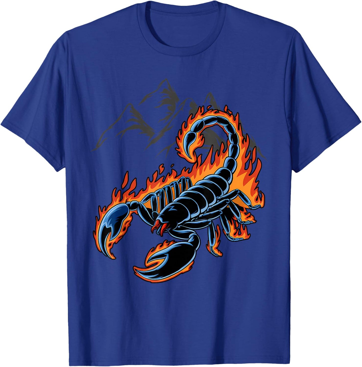 Scorpion Insect Arachnid Cool Fiery Scorpio Design Graphic T-Shirt - T-Shirt | Royal