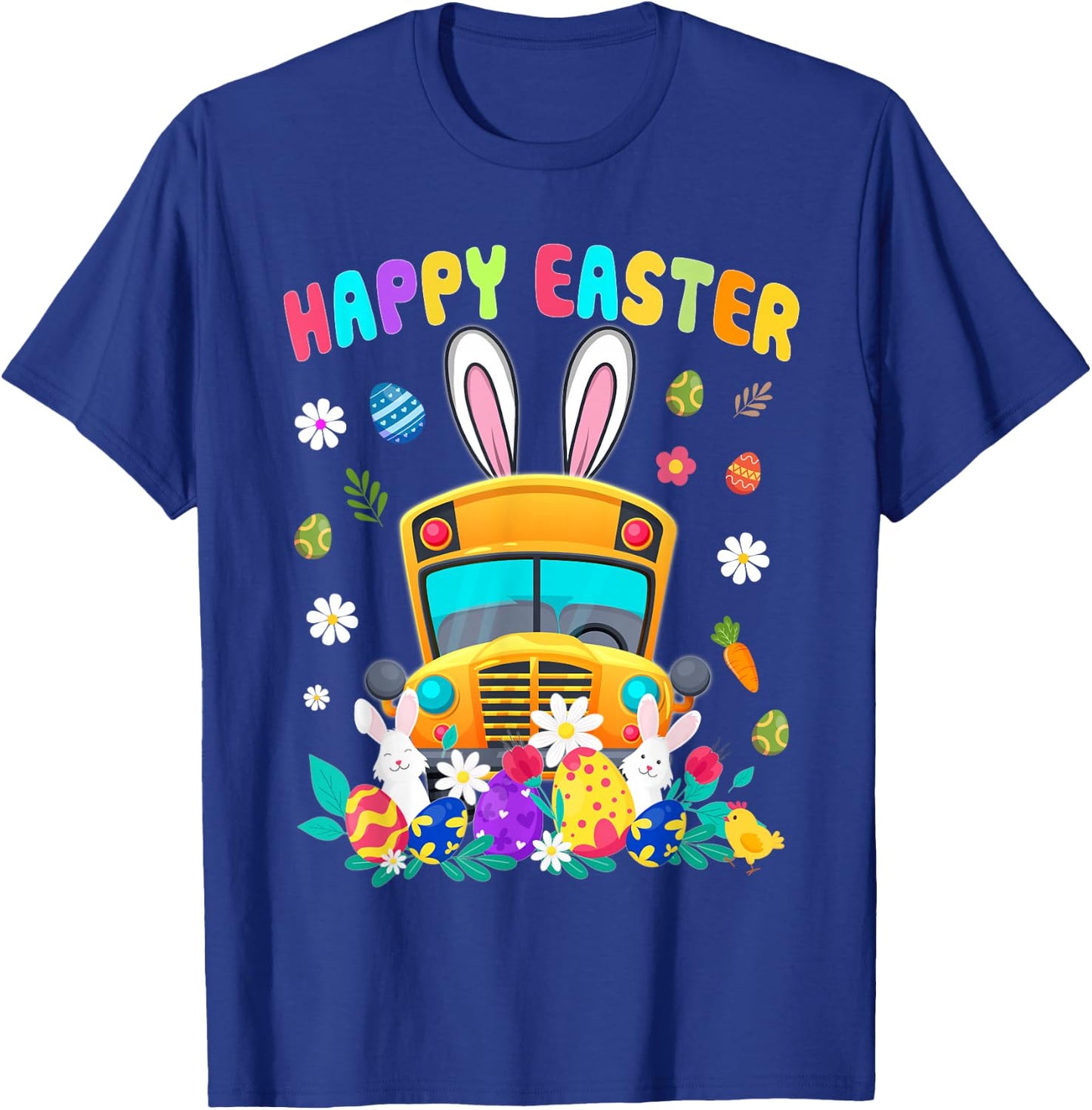 School Bus Driver Happy Easter T-Shirt - T-Shirt | Royal