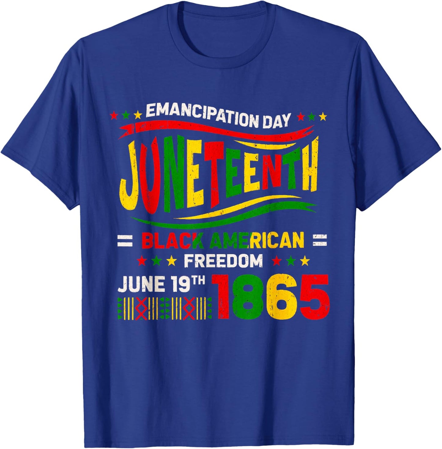 Juneteenth Celebrating Black Freedom 1865 Women Kids T-Shirt - T-Shirt | Royal
