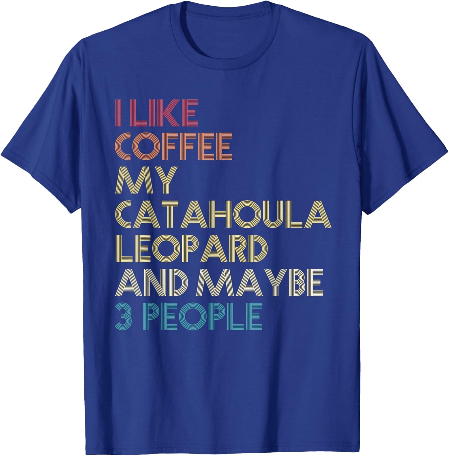Catahoula Leopard Dog Owner Coffee Lovers Vintage Retro T-Shirt - T-Shirt | Royal