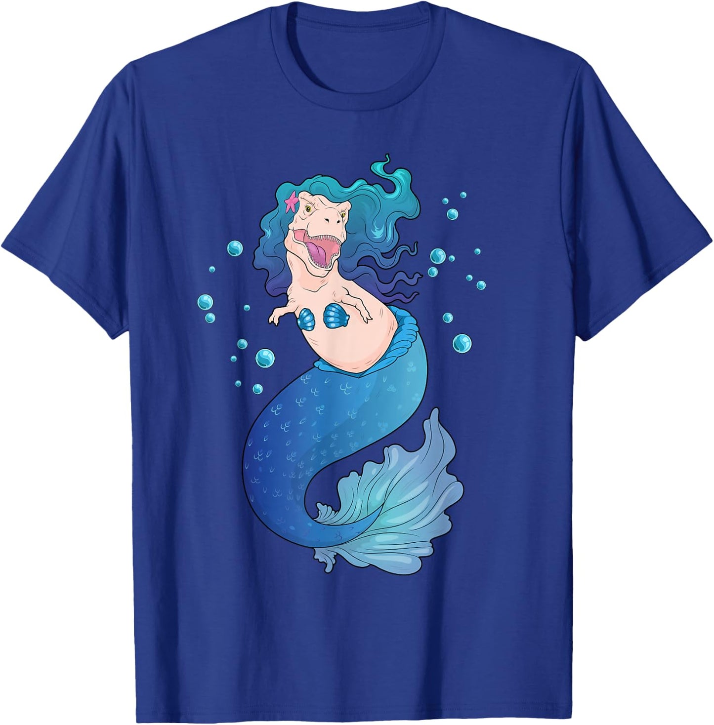 Mermaid Dinosaur Shirt Mermsaurus T-Rex Funny Sea Rex T-Shirt - T-Shirt | Royal