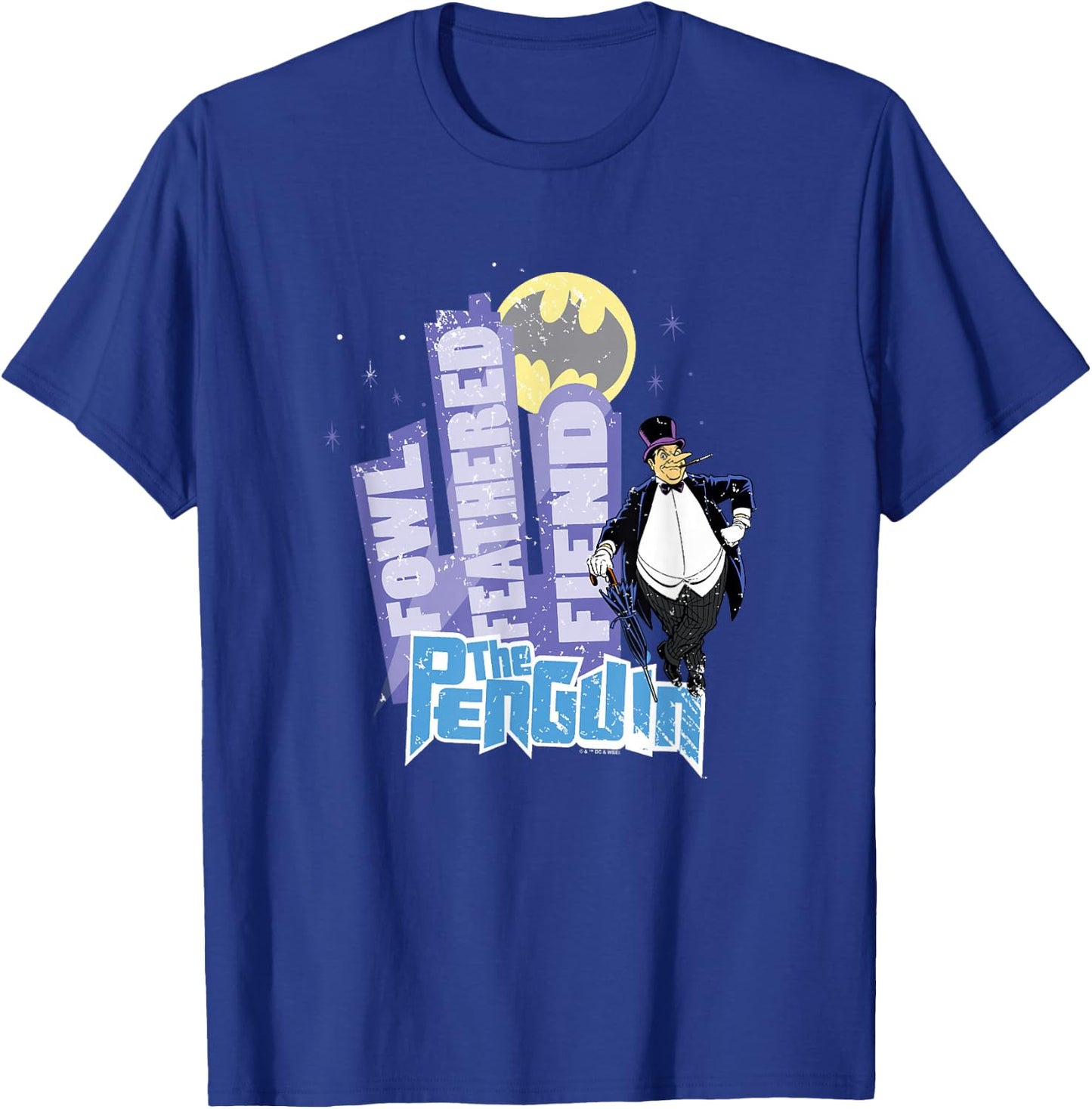 Batman Vintage Penguin Fowl Feathered Fiend Comic Icon T-Shirt - T-Shirt | Royal