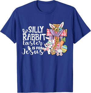 Silly Rabbit Easter Is For Jesus Leopard Jesus Easter T-Shirt - T-Shirt | Royal