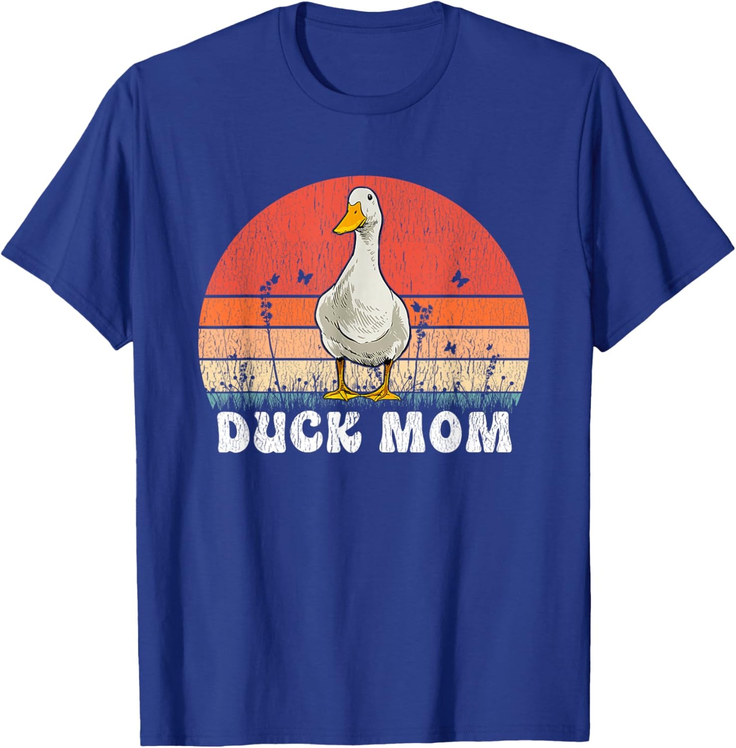 Duck Mom Retro Vintage Funny Mothers Day Mama Duck T-Shirt - T-Shirt | Royal