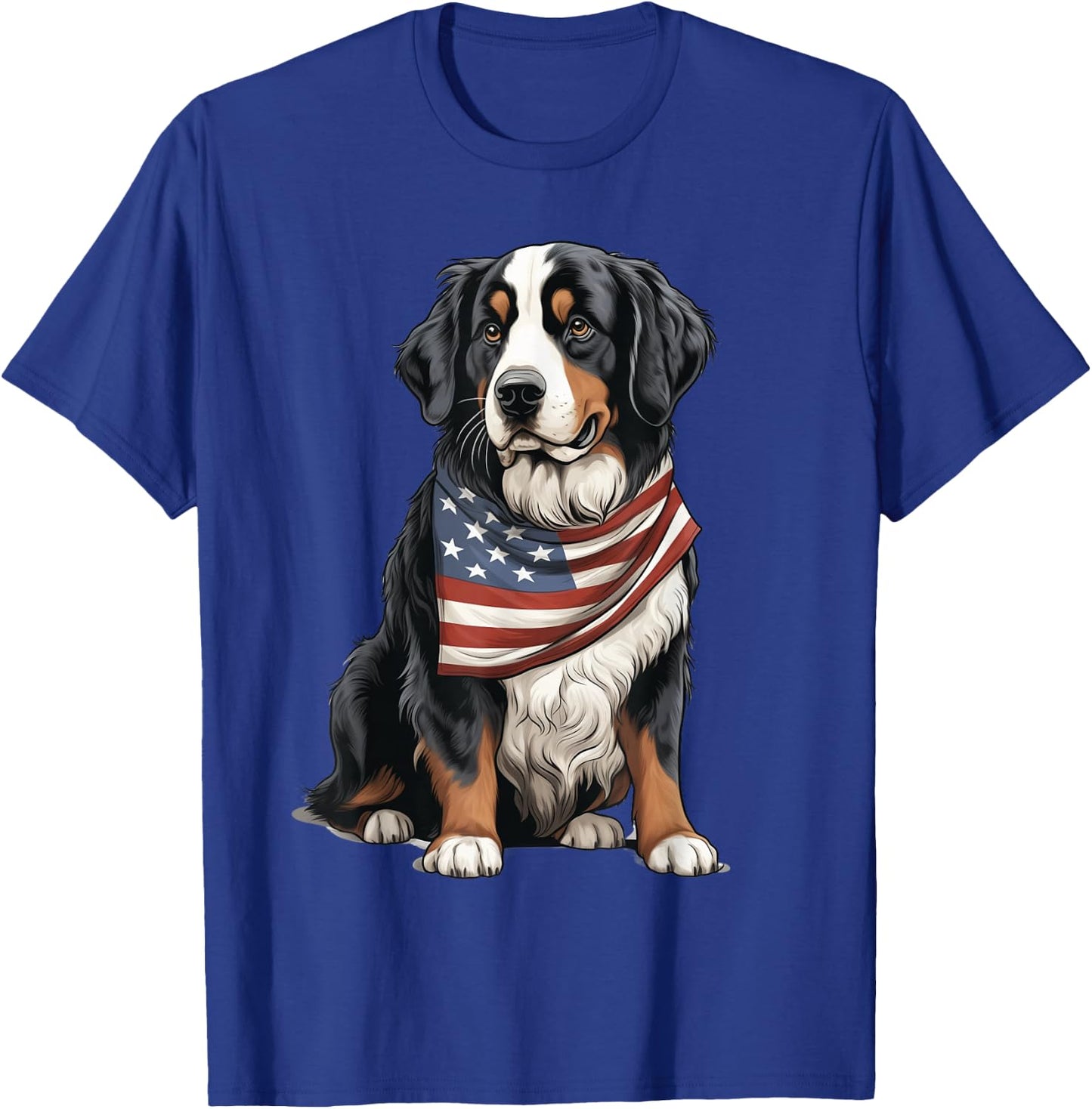 Berner US Flag Bernese Mountain Dog Owner Mom Dad Men Women T-Shirt - T-Shirt | Royal
