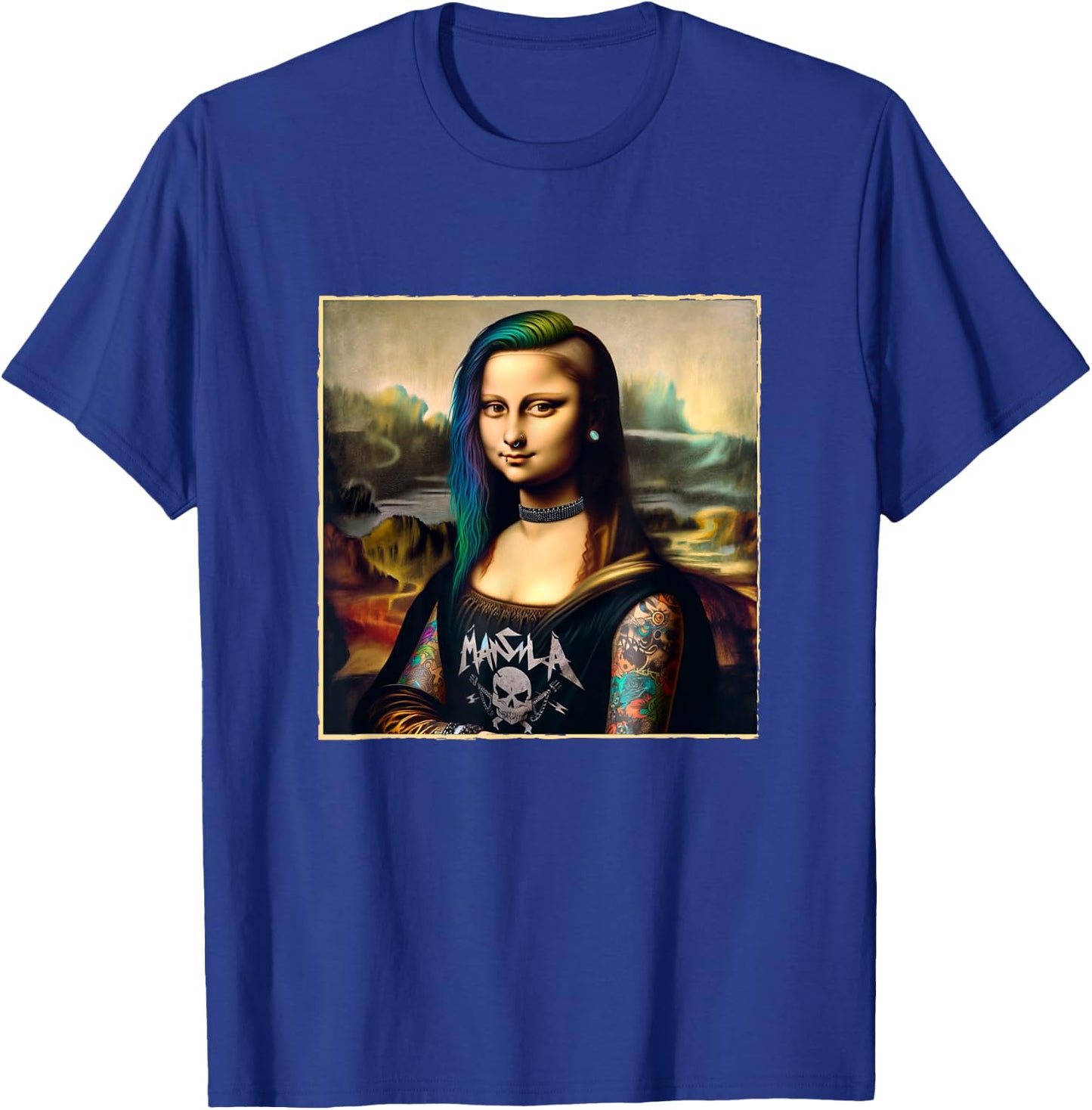 Graphic Design Metalcore Mona Lisa Bold Deathcore Vocalist , Black, S T-Shirt - T-Shirt | Royal