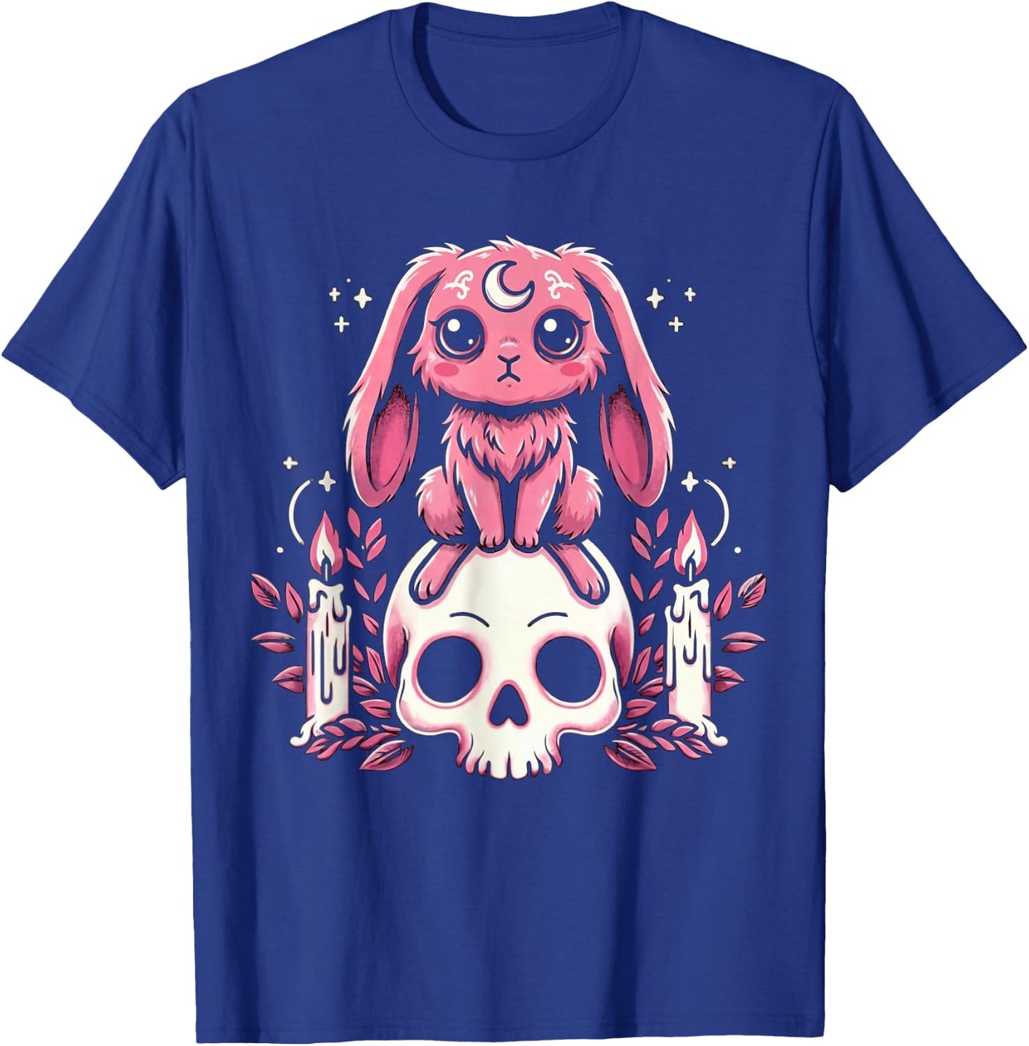 Gothic Hase Bunny Fledermaus auf Schädel Mond Goth T-Shirt - T-Shirt | Royal