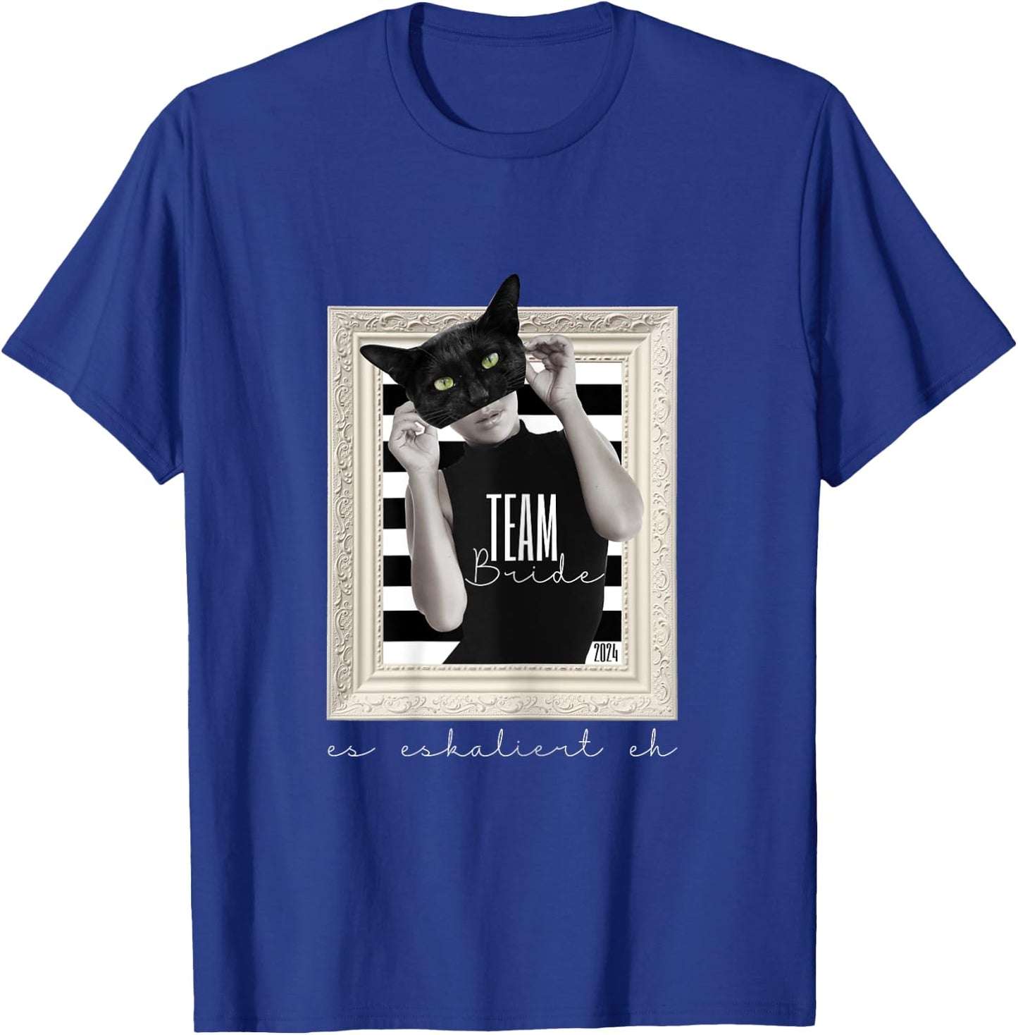 Schärpe Team Bride Katze elegant Junggesellenabschied Frauen T-Shirt - T-Shirt | Royal
