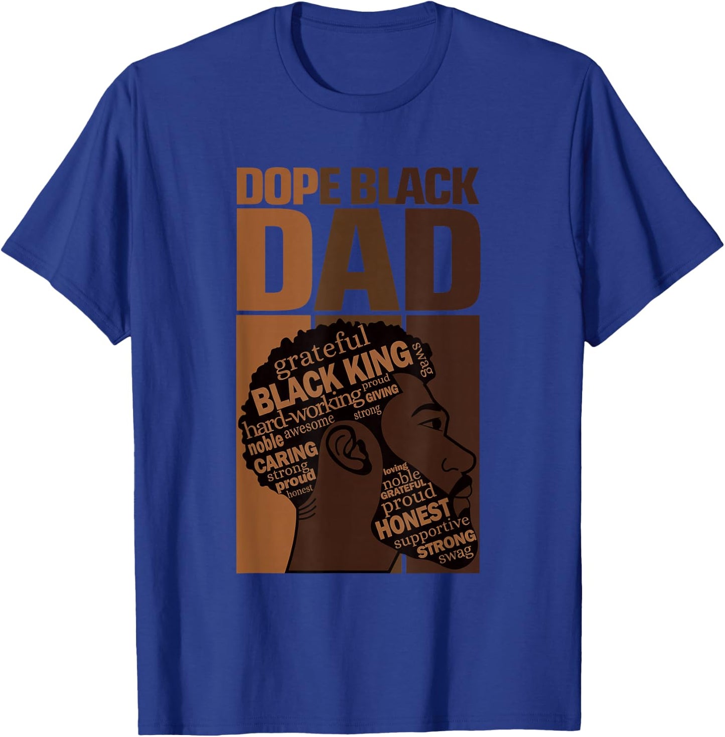Fathers Day Dope Black Dad African American Pride Father Men T-Shirt - T-Shirt | Royal