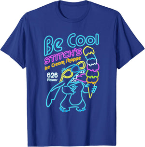 Disney Lilo & Stitch Be Cool Stitch's Ice Cream Shoppe T-Shirt - T-Shirt | Royal