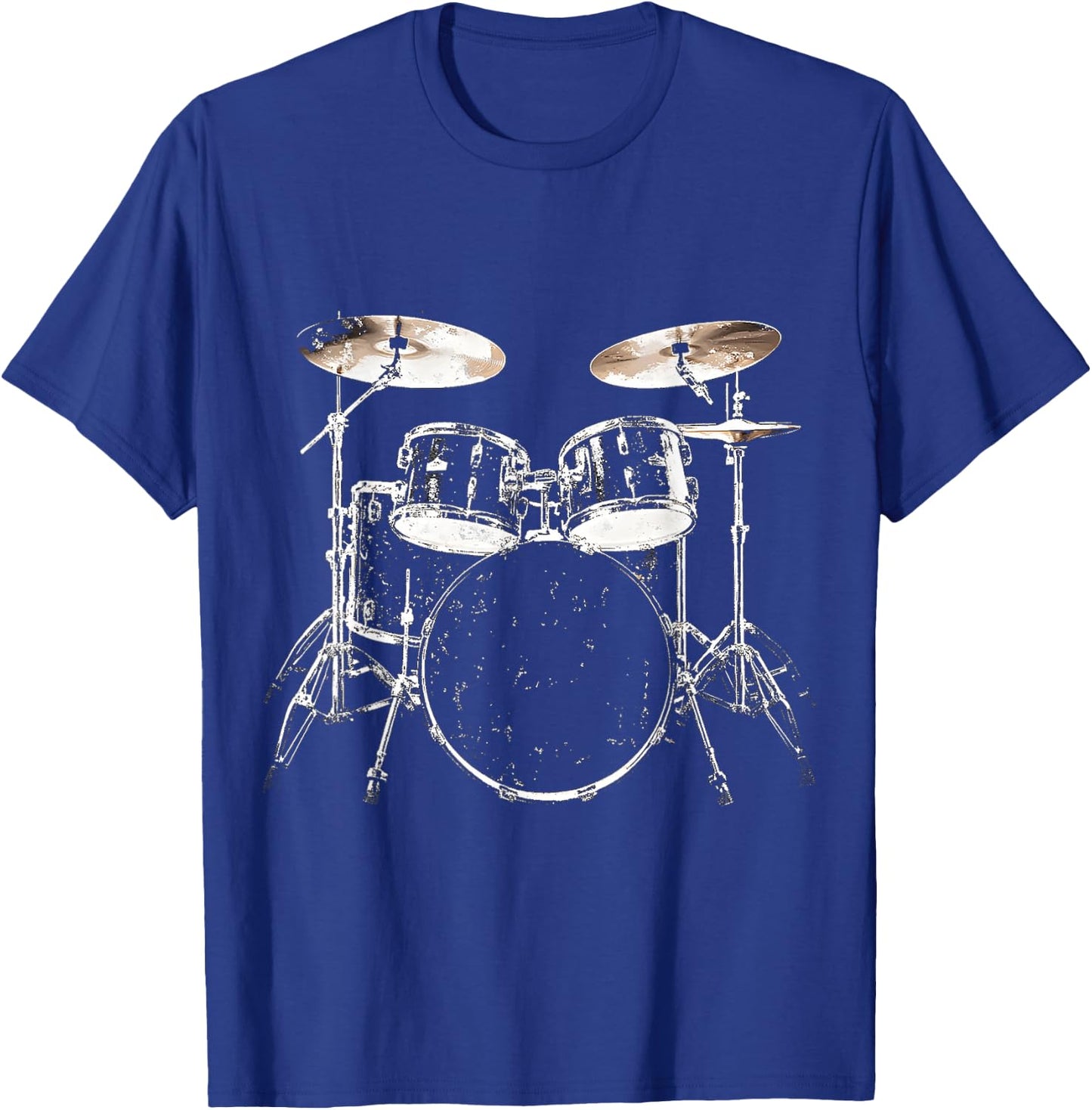 Drumset Music Instrument Motif Illustration Drumset T-Shirt - T-Shirt | Royal
