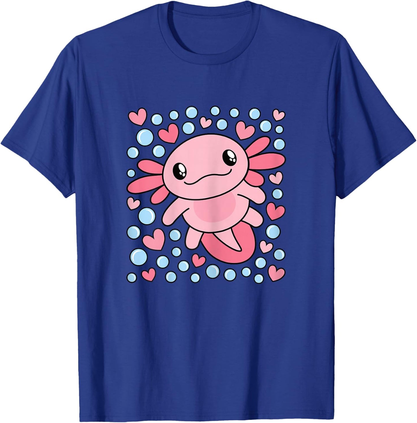 Cute Pink Axolotl Kawaii Axolotl Lover Women Girls Kids T-Shirt - T-Shirt | Royal