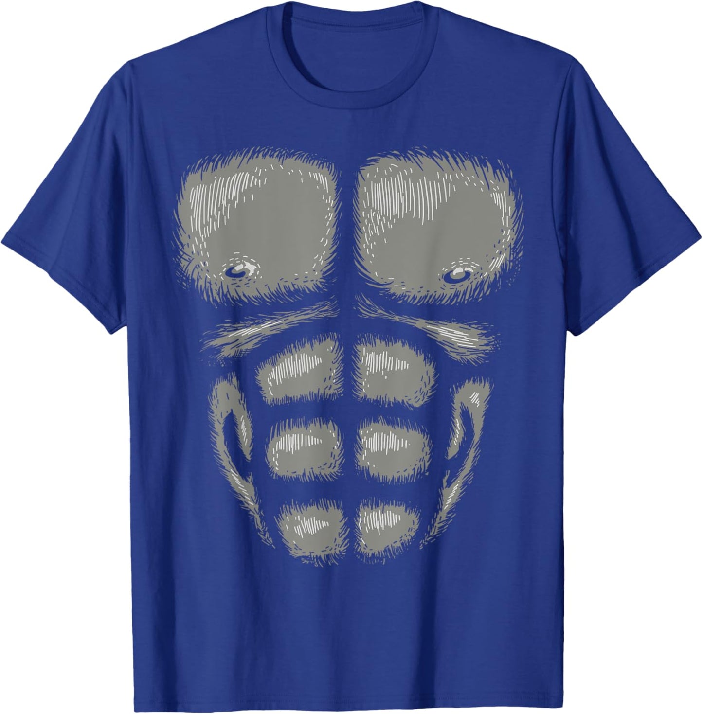 Gorilla Chest Muscles Shirt Halloween Costume Monkey Suit T-Shirt - T-Shirt | Royal