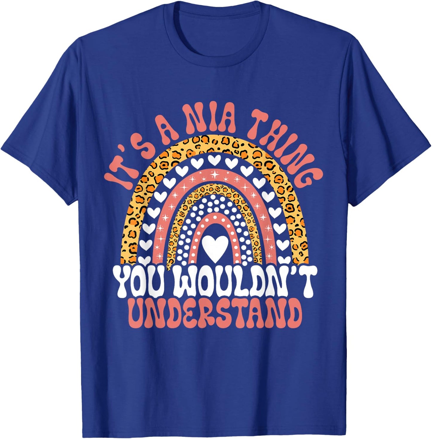 Funny Nia Name Leopard Funny Nia Birthday Quote Nia T-Shirt - T-Shirt | Royal