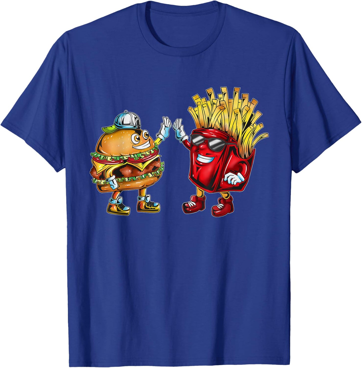Freunde Pommes Fastfood Hamburger Kids Erwachsene Burger T-Shirt - T-Shirt | Royal