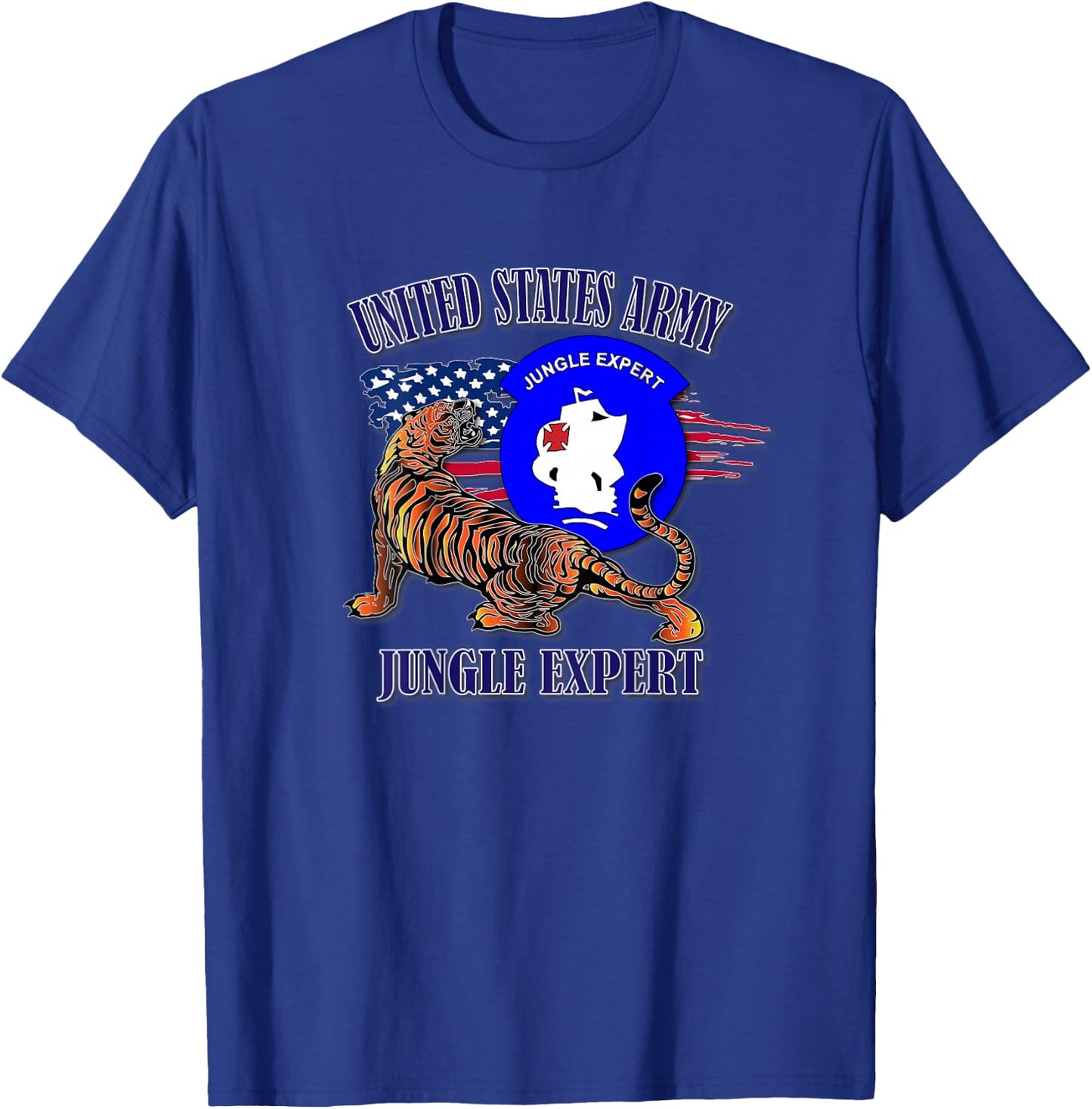 Jungle Expert (Back Design) T-Shirt - T-Shirt | Royal