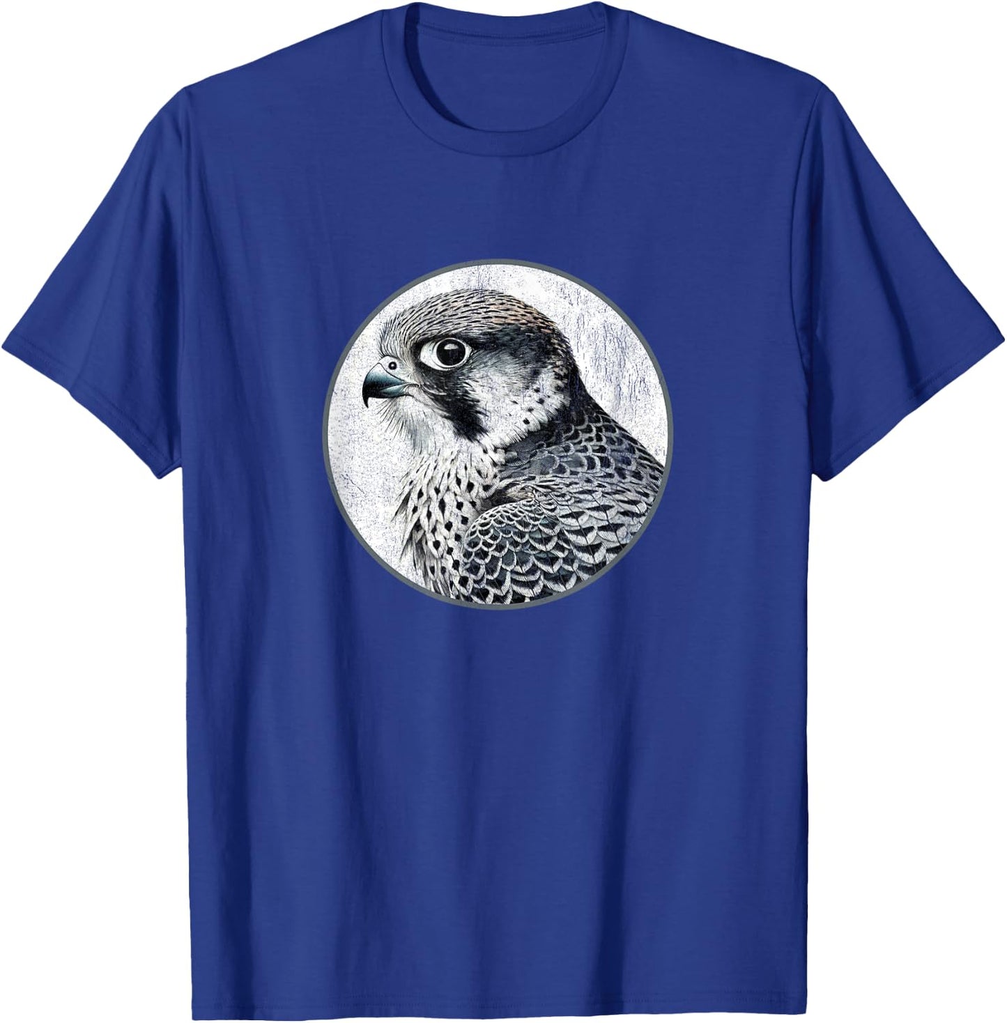 Colorful Retro Peregrine Falcon Design by Bird Fan T-Shirt - T-Shirt | Royal