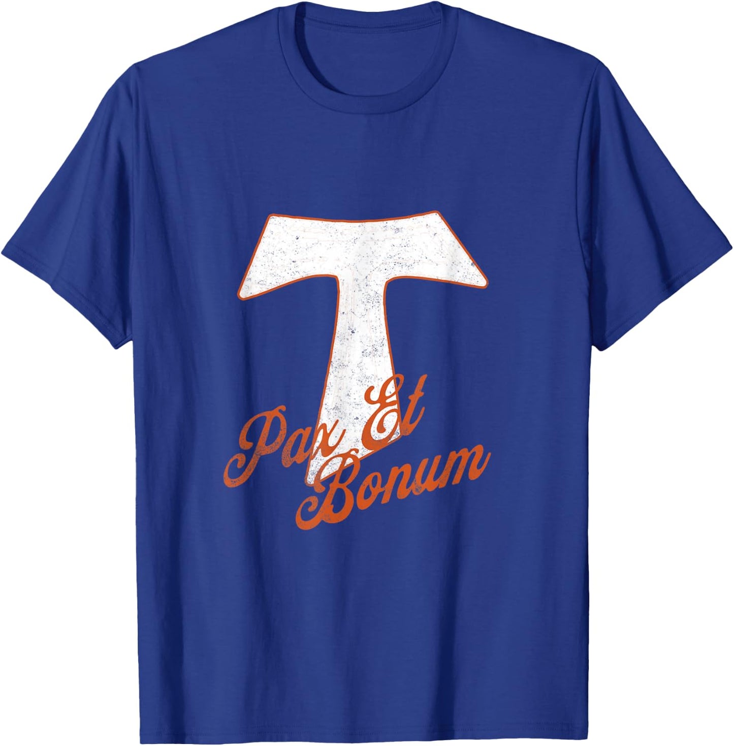 Tau Cross Number Cross T-Shirt - T-Shirt | Royal
