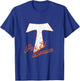 Tau Cross Number Cross T-Shirt - T-Shirt | Royal