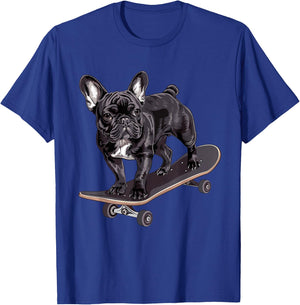 French Bulldog skateboard T-Shirt - T-Shirt | Royal