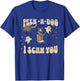 Retro Ultrasound Peek-A-Boo Halloween Ghost Sonography Crew T-Shirt - T-Shirt | Royal
