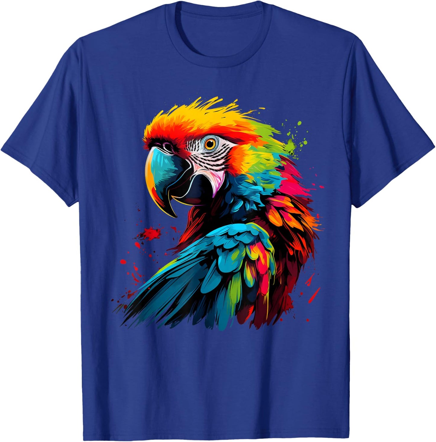 Artistic Colorful Pop Art painted Parrot T-Shirt - T-Shirt | Royal